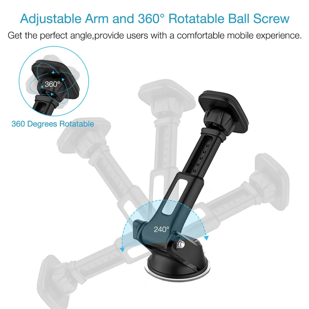 Автомобильный магнитный держатель HOCO для телефона в машину Регулируемый Магнит