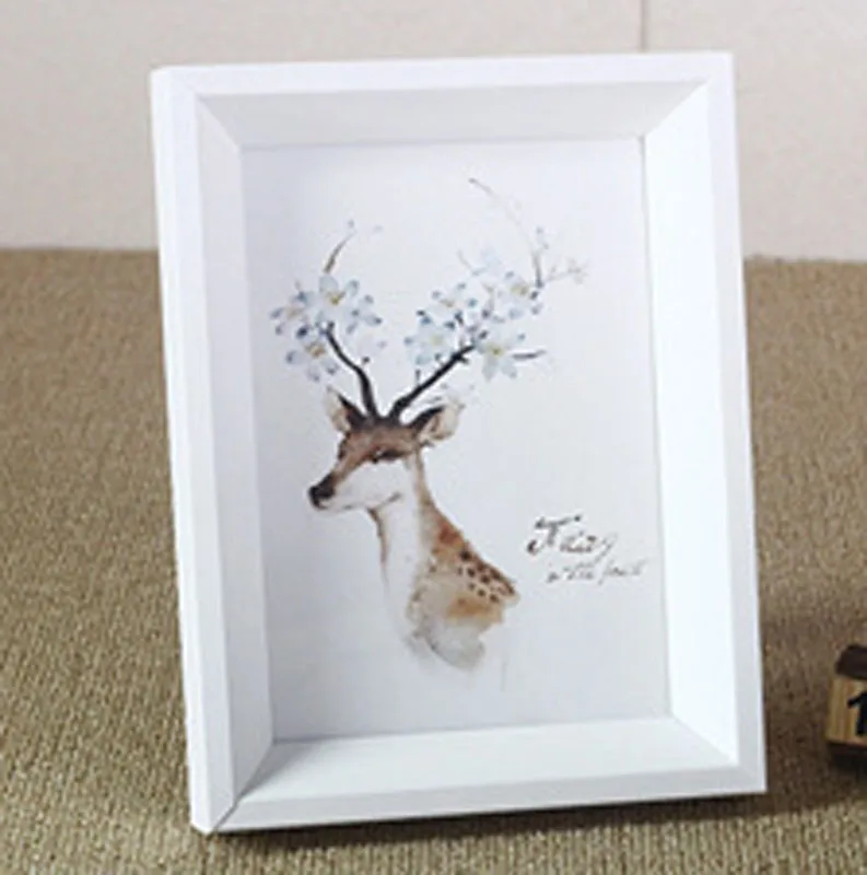 5 дюймов 6 7 Массив дерева Фоторамка простую рамку украшения дома набор | Дом и сад