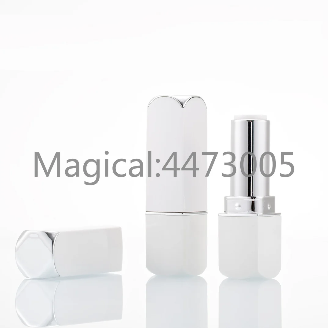 

5/10/30/50pcs Arc Empty lipstick tube elegant square DIY lip balm pipe shell Lip balm Plastic black white Cosmetic Container