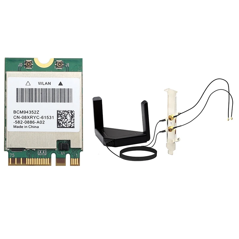 

Wi-Fi кард-BCM94352Z 1200 Мбит/с 5G/2,4 г Dual Band Bluetooth 4,0 М. 2 с антенной Поддержка Airdrop для хакинтоша MAC OS