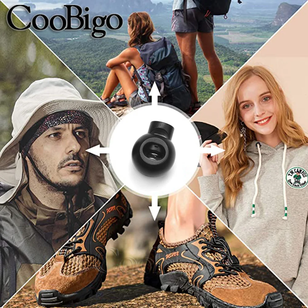 10 шт шнур замок пробкой пружина тумблер зажим Пластик черный рюкзак сделай сам на