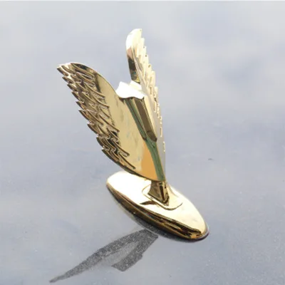 wing 【Высокое качество! Автомобильный Стайлинг 21*9 см из цинкового сплава золотой серебряный конь Орел богиня Эмблема для багажника значок боковые логотипы - Цвет: wing