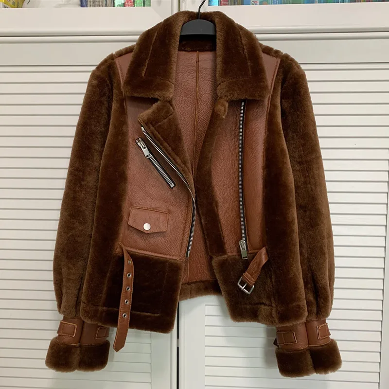 Внесезонная акция женский жилет из овечьей шкуры женская теплая куртка