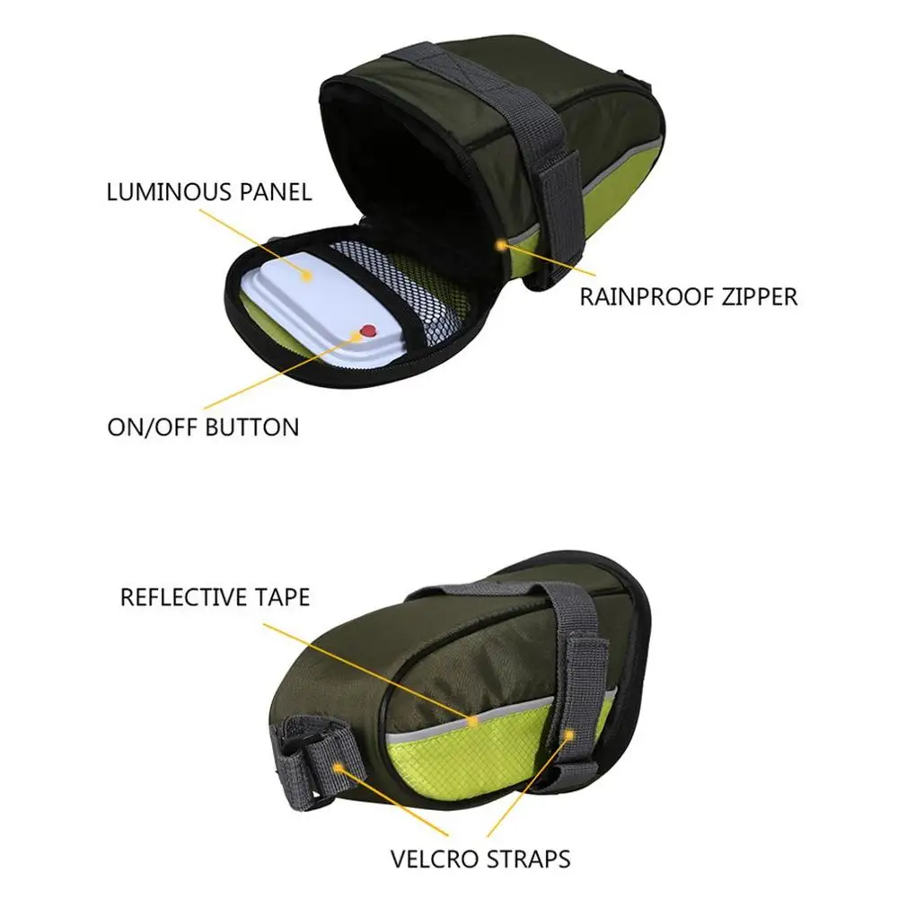 

Bicycle Tail Bag Cycling Bag Wireless Remote Control Led Light Warning Light Turn Signal Tool Bag Tail Bag Riding Bag