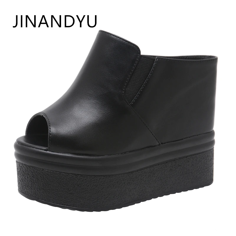 13cm Wedges Heels Platform Shoes for Women Summer Slipper Woman Beach Sandals Women Slippers Sexy Mule Platform Sandal 2020 Shoe