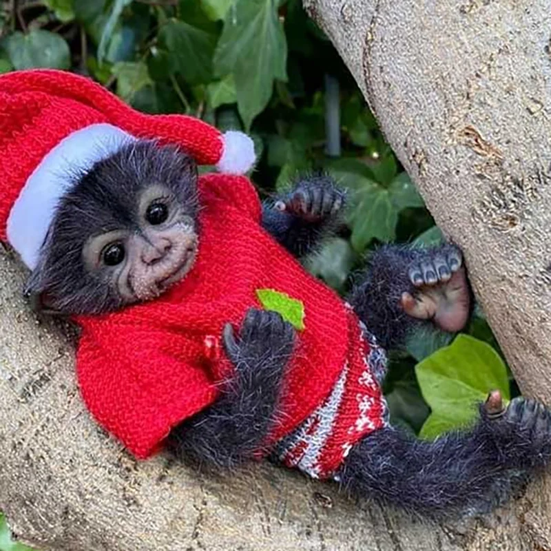 8-дюймовая мини-Кукла Реборн комплект Анны банан милая обезьяна незавершенные