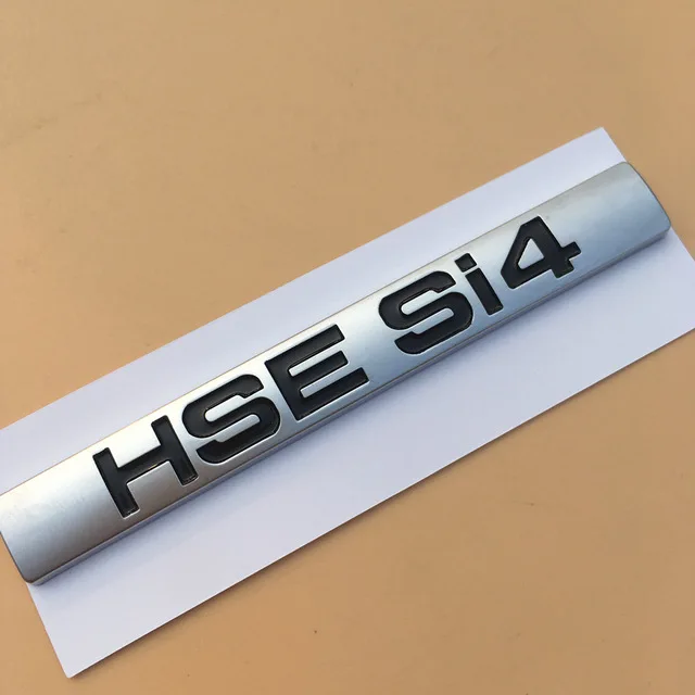 matte HSE Si4 DIY буквы эмблема значок для Range Rover SV автобиография спорт EVOQUE HSE автомобильный стайлинг переоборудование средний капот багажник логотип наклейка - Цвет: matte HSE Si4