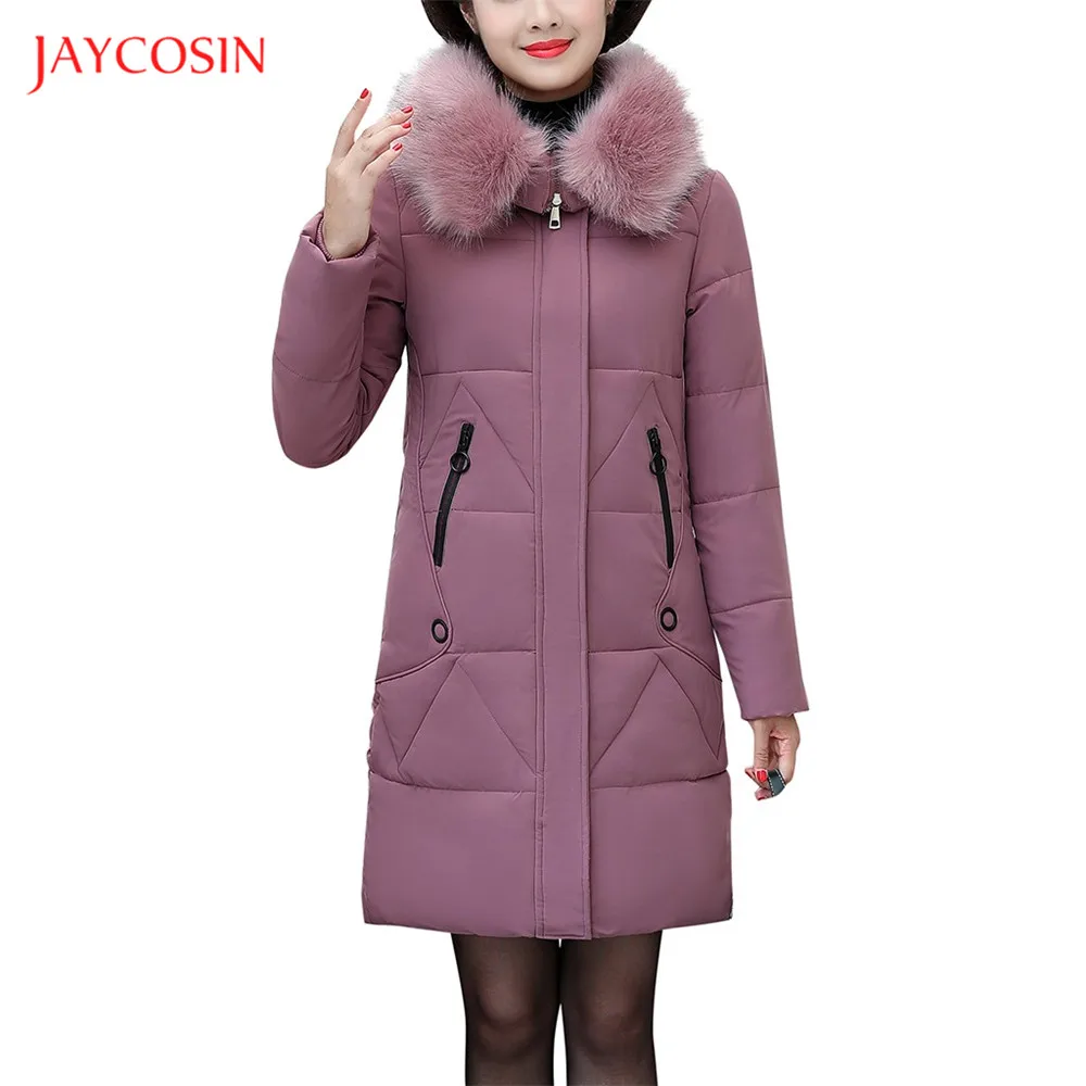 Joycosin 2019 Winter women Jacket Fashion Fluff Hooded coat Slim fit Zipper long sleeve Solid color tops | Мужская одежда