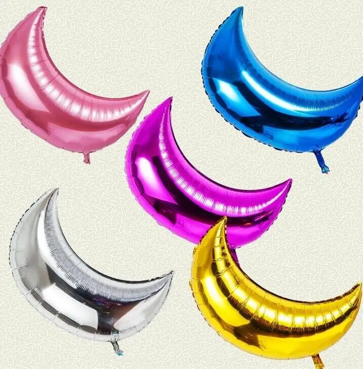 

36 Inch Big Balloons Inflatable Toy Large Moon Aluminum Foil Balloon Holiday Wedding Decoration Eid Al-Fitr Party Supplies