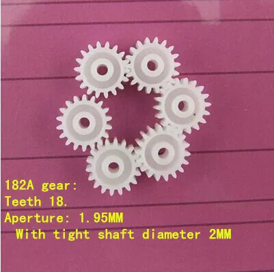 

Straight teeth wheel spindle 182A 0.5 Modulus 18 teeth inside diameter 2MM DIY model toy car models motor gear parts