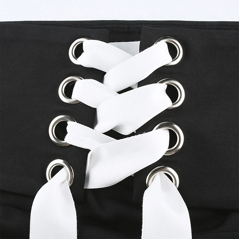 

Sexy Women Mini Skirt With Tie Back High Waist Slim Bow Pure Color Autumn Fashion Street Casual Ladies Short Skirt