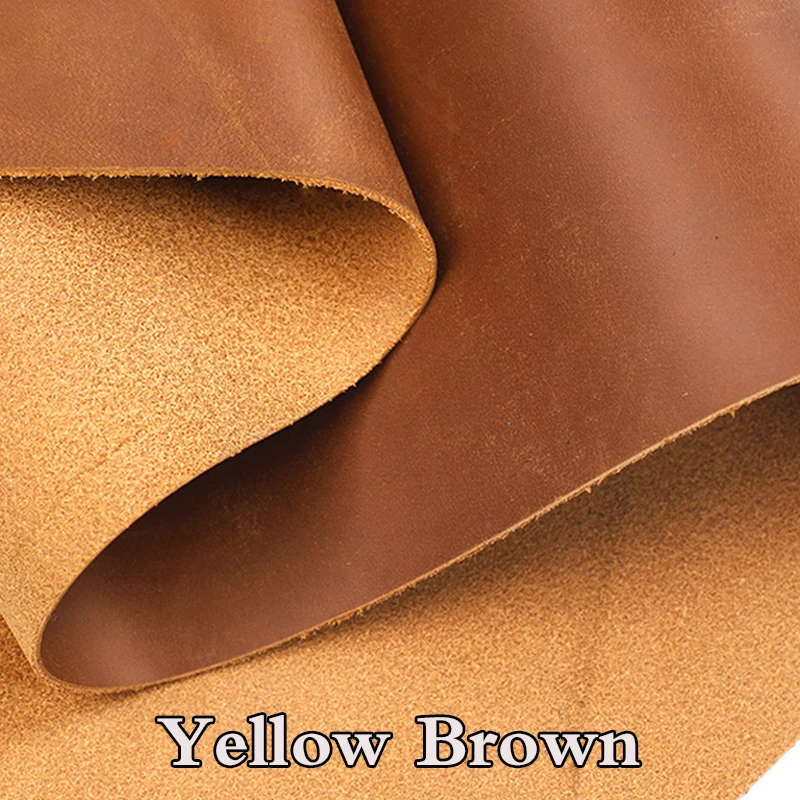 Темно оранжевая натуральная телячья кожа 2 мм Крейзи Хорс для поделок сделай сам