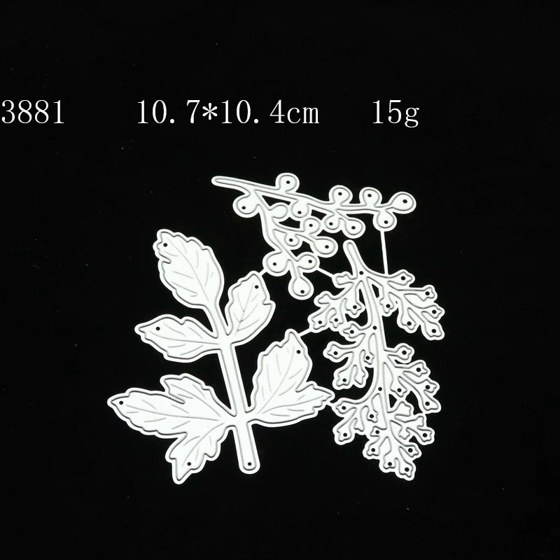 

JC New Arrival Metal Cutting Dies Branch Leaves Fruit Scrapbooking Handmade Paper Card Make Stencil Craft Mold Mould Model Decor
