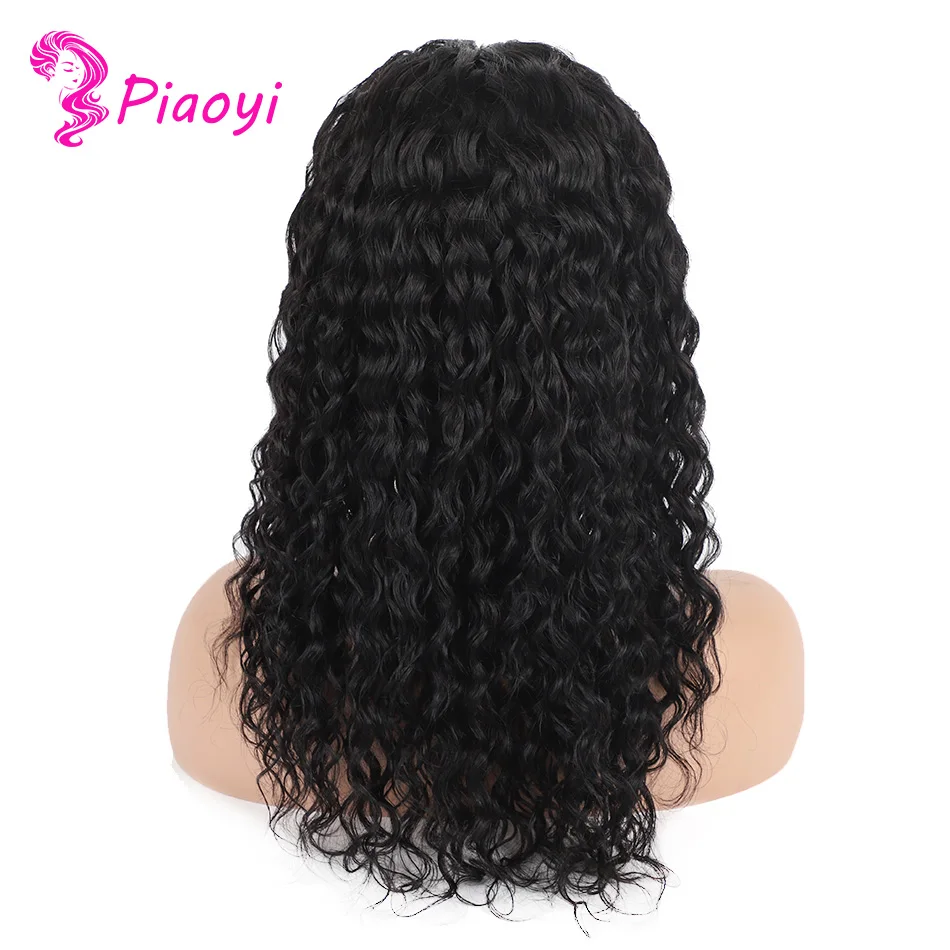 

Brazilian Water Wave Headband Wig Human Hair Machine Made Wig With Headband Glueless Natural Color Remy Wigs Easy To Install