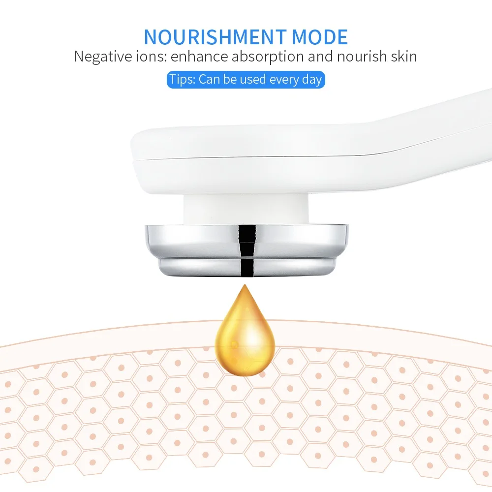 Теплое горячее портативное ионное вибрационное устройство Usb фотонная терапия