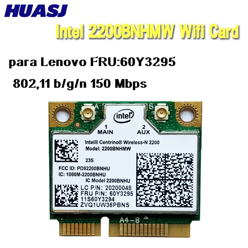 Мини Wi-Fi PCI-E карта Huasj для Intel Wireless-N 2200BNHMW FRU 60Y3295 для Lenovo T430 T530 X230T W530 беспроводная сетевая карта