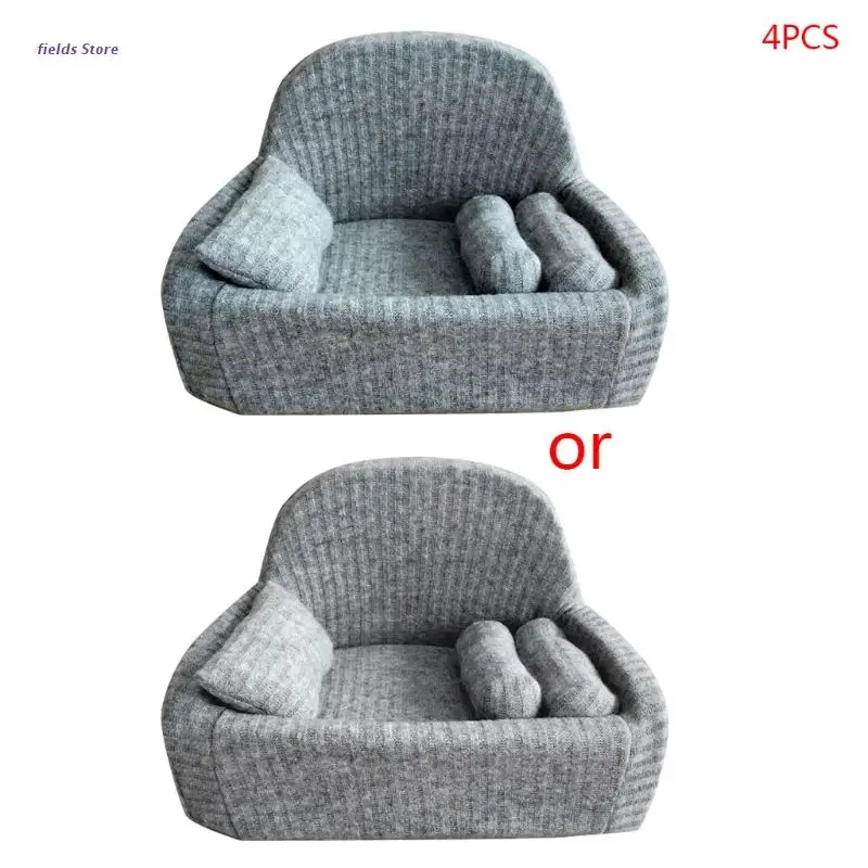 

4 Pcs/set Newborn Photography Props Baby Posing Sofa Pillow Set Chair Decoration