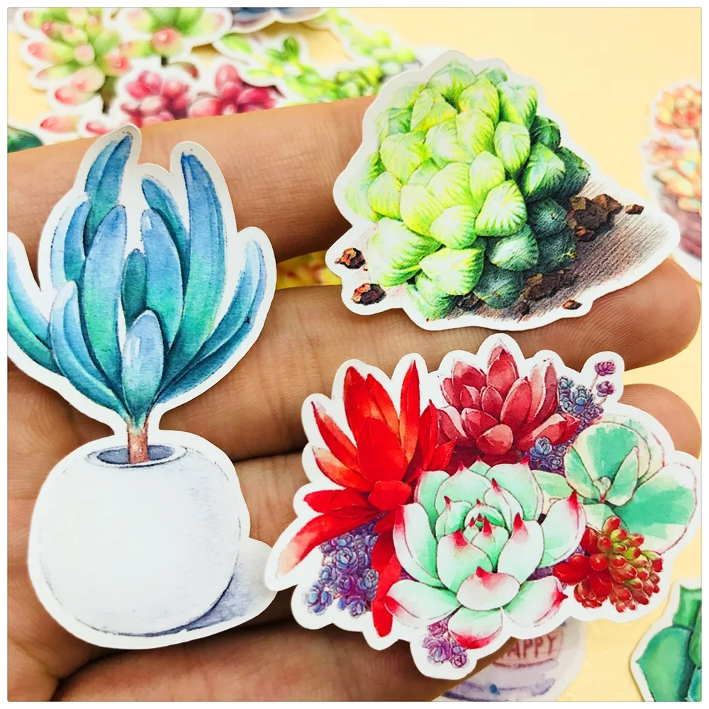 27 шт./упак. Винтаж суккулентные растения Наклейка С КАКТУСОМ ручные поделки