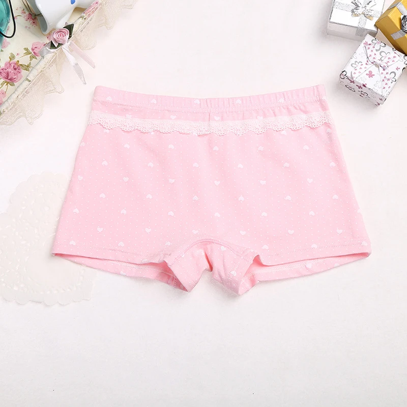 Дышащие хлопковые трусы боксеры ярких цветов для девочек нижнее белье маленьких