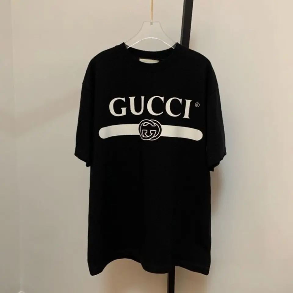 

2021 Early Spring New Printed Cotton Short-sleeved Round Neck T-shirt for Men and Women with the Same Paragraph Lovers Trend