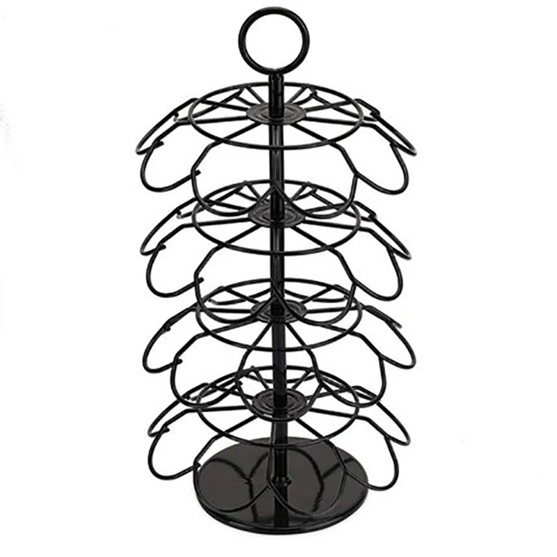

32pcs Coffee Holder Storage Fits Coffee Capsules Stand Iron Chrome Plating Stand New Metal Coffee Capsule Storage Rack