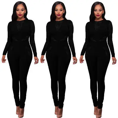 Женский облегающий кружевной вечерний комбинезон с цветочным принтом вечерние