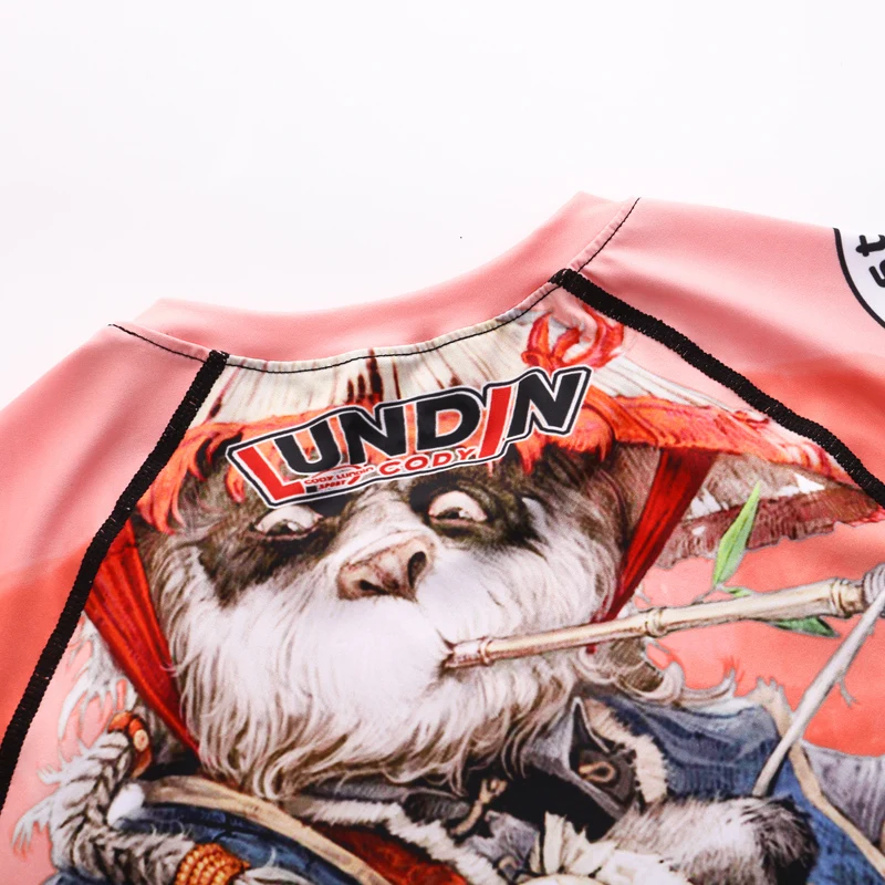 Футболка мужская компрессионная с рукавом реглан костюм 3D принтом панды