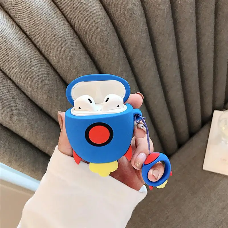 Силиконовый беспроводной чехол для наушников Apple AirPods 1 2 защитный Airpods