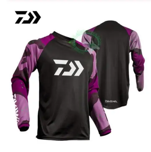 

2021 Daiwa Performance Fishing Shirt Men UPF 50 UV Sun Protection Long Sleeve Quick Dry Mesh Cooling Rash Guard Fishing Clothes