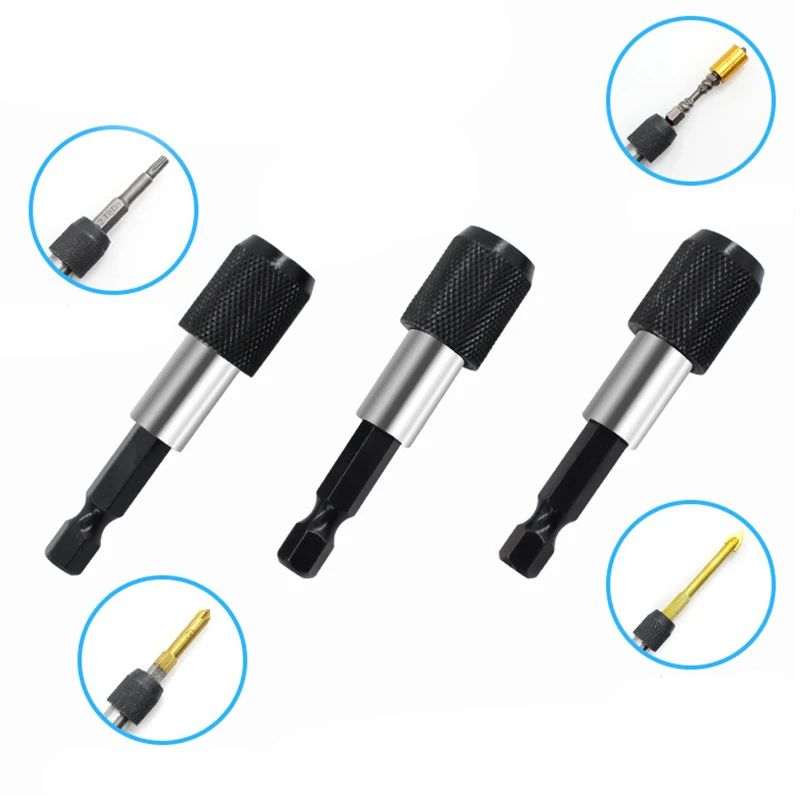 1 шт. 60 мм Быстрый выпуск 1/4 &quotшестиугольная дрель с рукояткой винт Магнитный