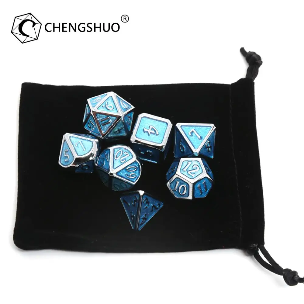Набор Металлических Кубиков Chengshuo rpg кубиков из цинкового сплава для косплея
