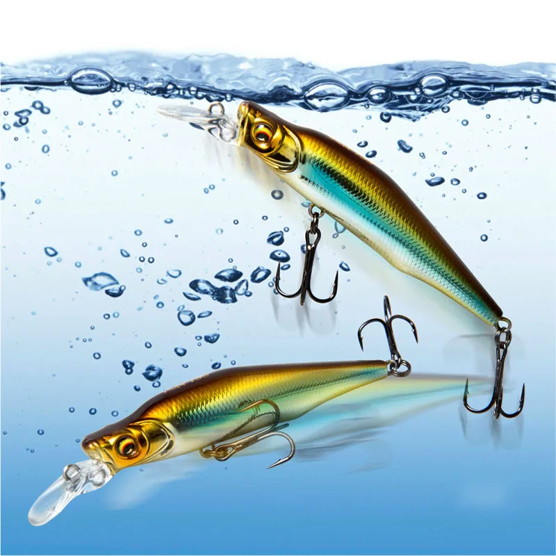 1PCS Laser Minnow Fishing Lure 7.5CM 8.5G Pesca Hooks Fish Wobbler Tackle Crankbait Artificial Japan Hard Bait Swimbait | Спорт и