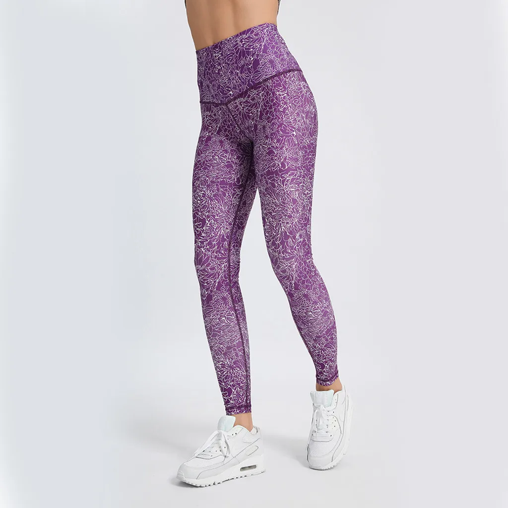 

High Waist Comfortablewomen Print Tight Sport Yoga Pant Hip High Waist Workout Leggings Fitness Sportfree ShippingStretch