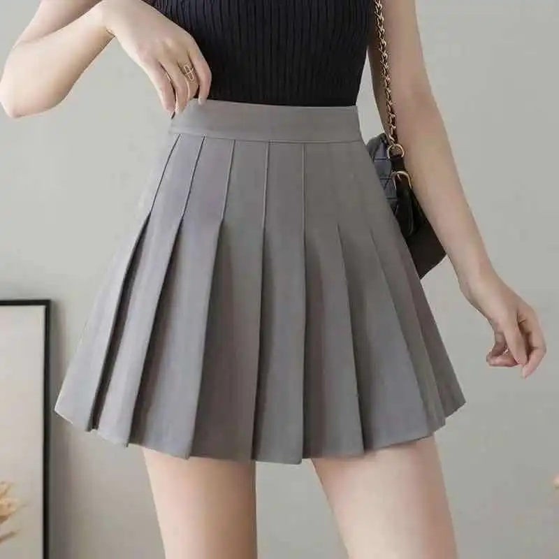 

Women Pleated Skirts Korean Version JK Skirt High Waist Skirt Cute Sweet Preppy Style Mini Skirt