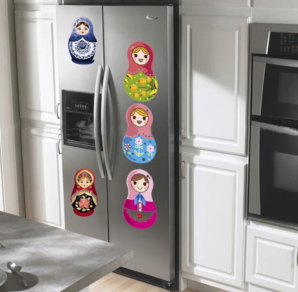 Мультяшные наклейки на стену матрешки русские куклы искусство | Дом и сад