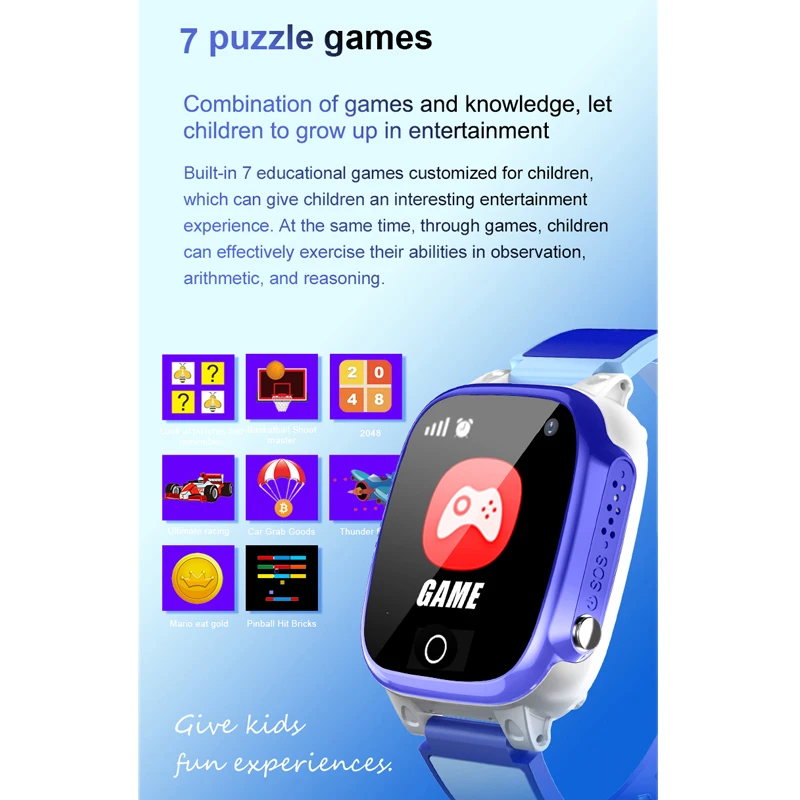 Оригинальные Детские умные часы для игр Q15 Plus видеокамера музыкальный
