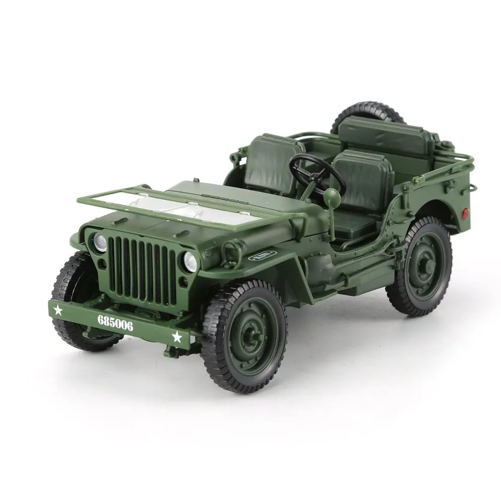 Сплав литья под давлением 1:18 для джипа Военная тактика модель грузового