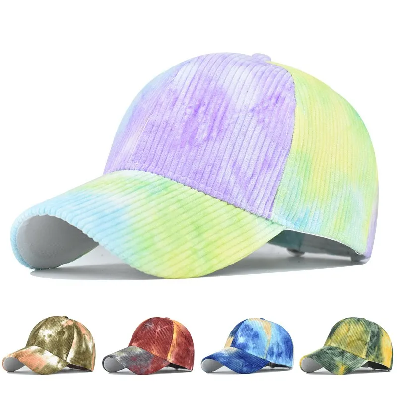 

Baseball Cap Visor Hat Sun Caps Men's And Women's Corduroy Tie Dyeing Fashionable Sunshade Baseball Cap Casquette Muts
