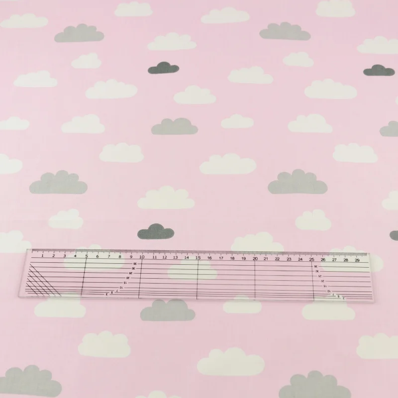 Decoration Tissue Home Textile Patchwork Sewing Cloth Craft Pink Cloud Cotton Fabric Quilting Bedding Teramila Fabrics Tecido | Дом и сад