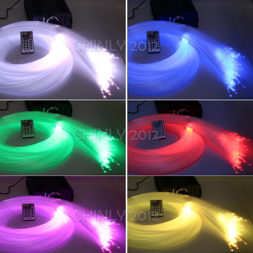 DMX 45 Вт RGB светодиодный волоконно-оптический свет комплект смешанных размеров