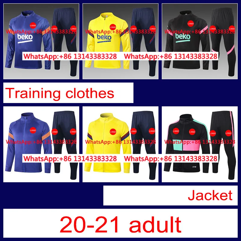 

2020 Top Thai Best jacket quality BarcelonaES Top Best sale 2021 Free shipping adult Training clothes