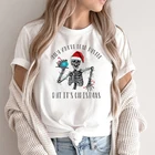 Рождественская футболка 2022, когда вы мёртвы внутри, но это женская модель, праздничные зимние топы большого размера, Рождественский скелет