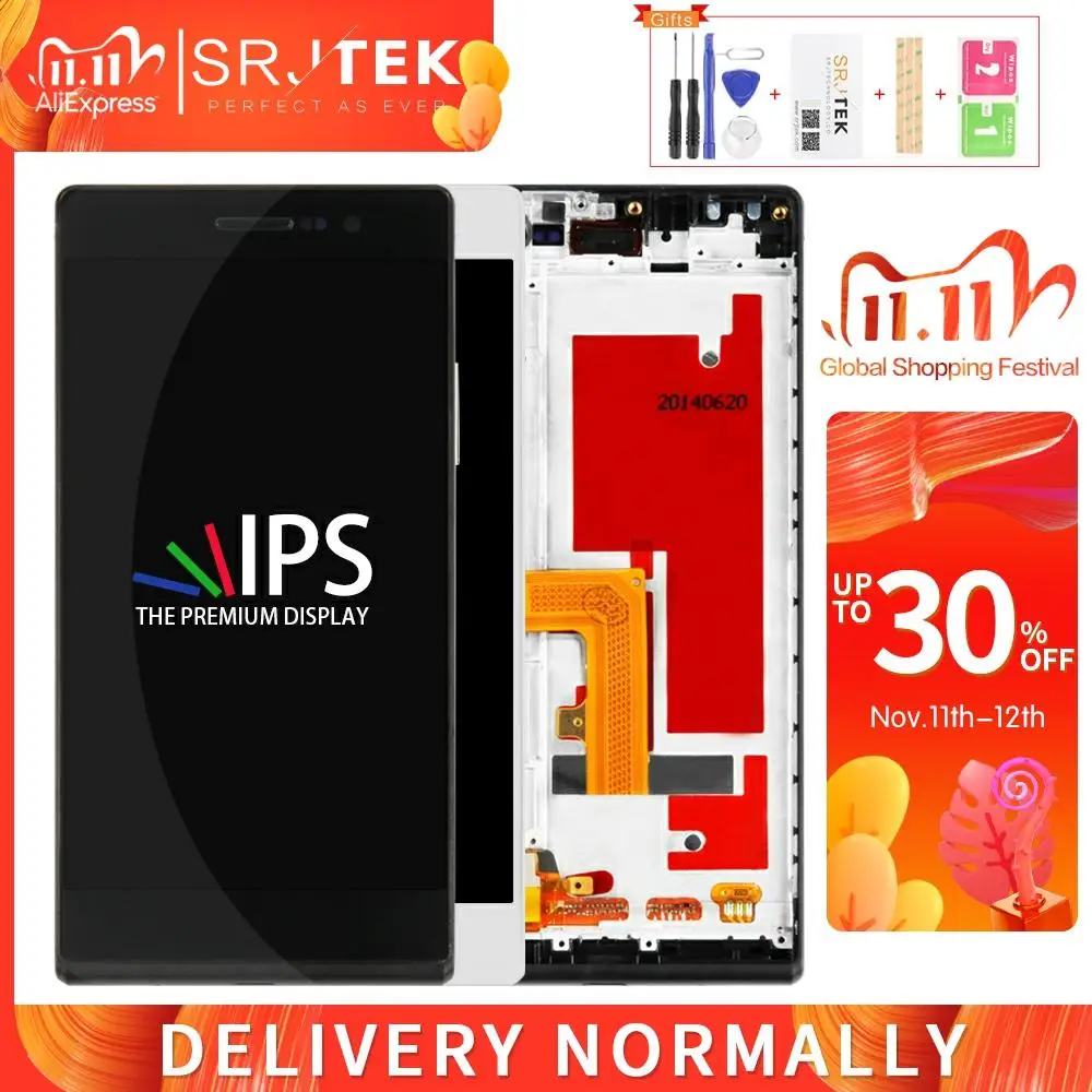 ЖК-дисплей Srjtek 5 0 &quotдля Huawei Ascend P7 сенсорный экран дигитайзер сенсорное Стекло в