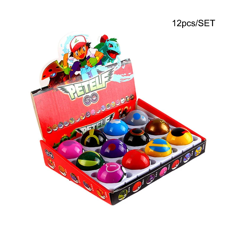 

12 PCS/Set Of Pokemon Pikachu Anime Doll Pokemon Game 5cm Poke Ball Model Fire Dragon Pvc Movable Doll Toy Children’S Gift
