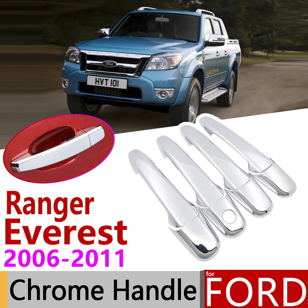 Хромированная накладка на дверную ручку для Ford Ranger Everest 2006 ~ 2011 аксессуары