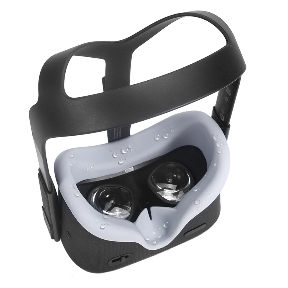 Мягкая силиконовая маска для глаз против пота VR Oculus Quest гарнитура очки анти