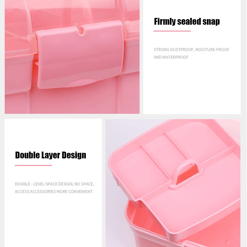 

Hand-held Storage Box Organizer Container for Jewelry Nail Polish Pen Manicure Tool J9