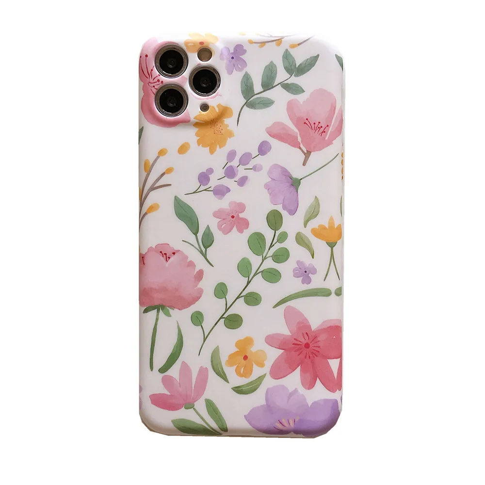 Новый Свежий с цветочным узором и рисунком для мобильного телефона чехол iPhone 12 11