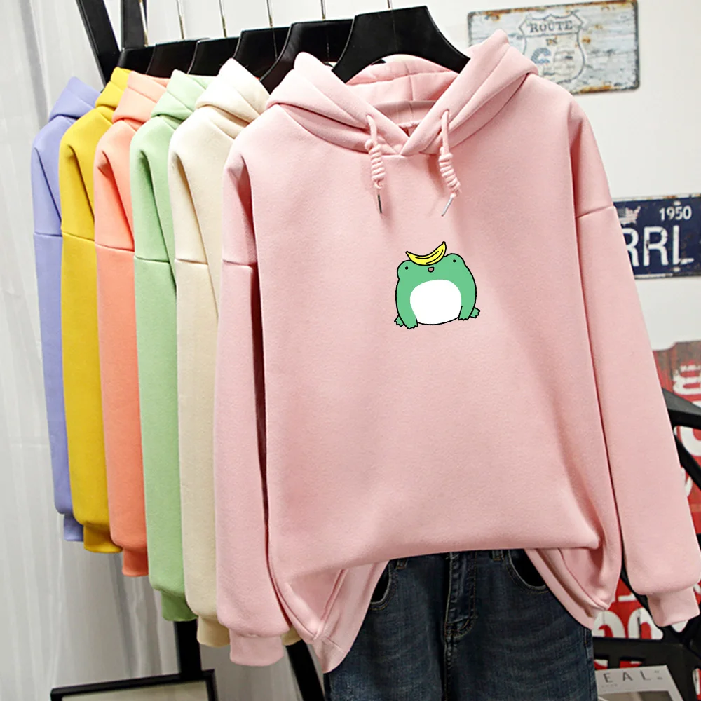 

Fun Vintage Pullover Sweatshirt Cute Hoodies Women Harajuku Hoodie Oversize Coat Warm Outwear Female Streetwear Oversized Jumper