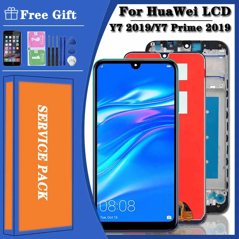 lcd original for huawei y7 2019 dub lx3 dub l23 dub lx1 display touch screen panel for huawei y7 prime 2019 mobile phone screen free global shipping